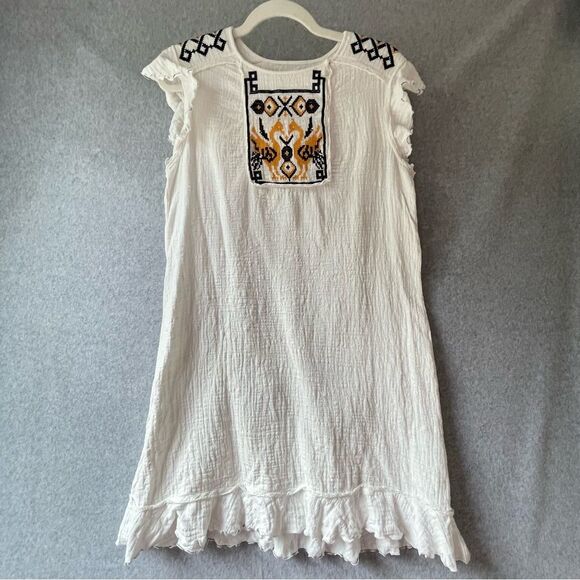 Max Studio London Cotton Lawn Embroidered White Swim Coverup Medium #EE - Picture 1 of 12